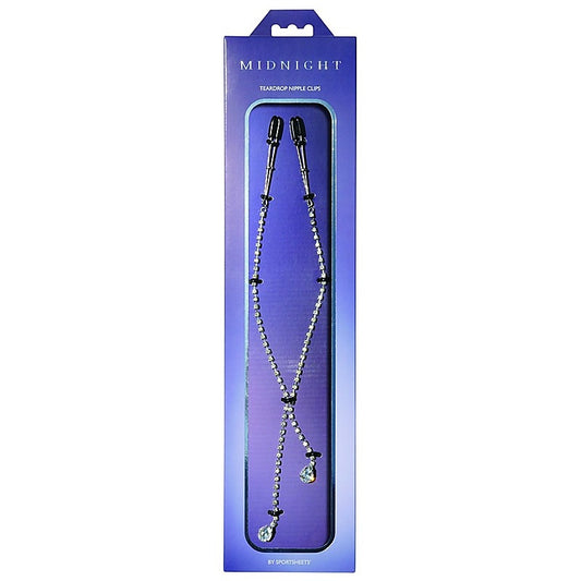 Sportsheets Midnight Teardrop Nipple Clips