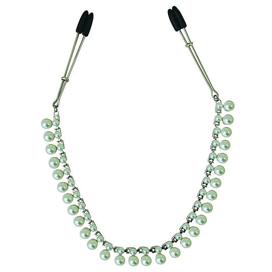 Sportsheets Midnight Pearl Chain Nipple Clips
