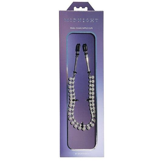 Sportsheets Midnight Pearl Chain Nipple Clips