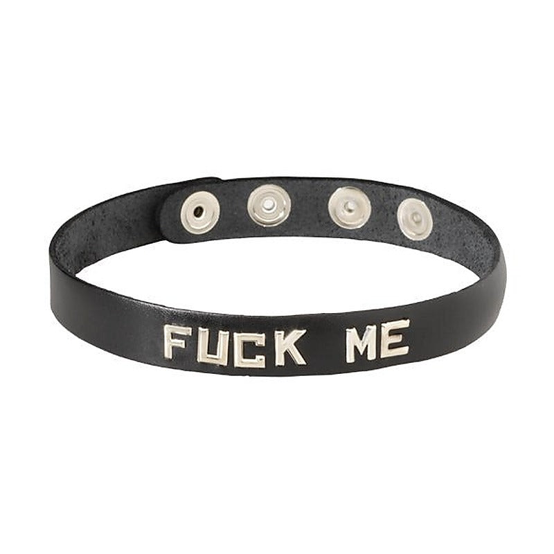 Wordband Collar - FUCK ME by Spartacus Enterprises - Collars and Leads
