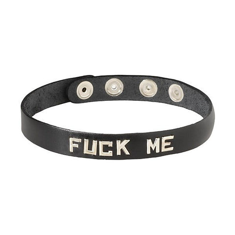 Wordband Collar - FUCK ME by Spartacus Enterprises - Collars and Leads