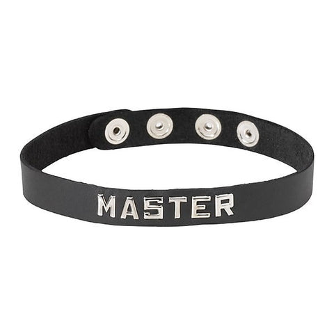 Wordband Collar MASTER by Spartacus Enterprises - Fancy Dress Ups