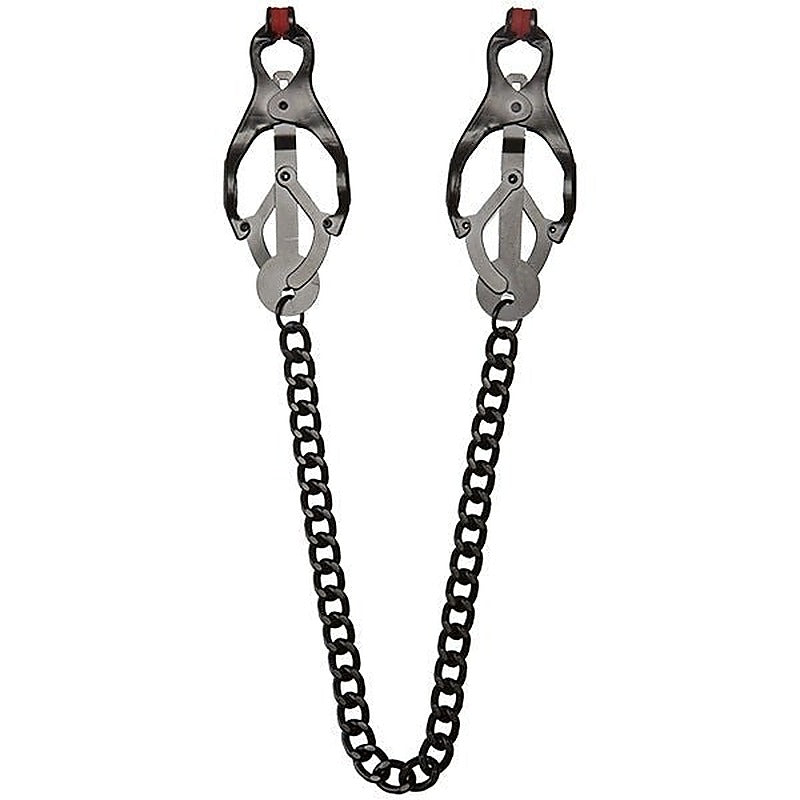 Kink Squeeze Clover Clips with Silicone Tips by Doc Johnson - Nipple and Clit Clamps