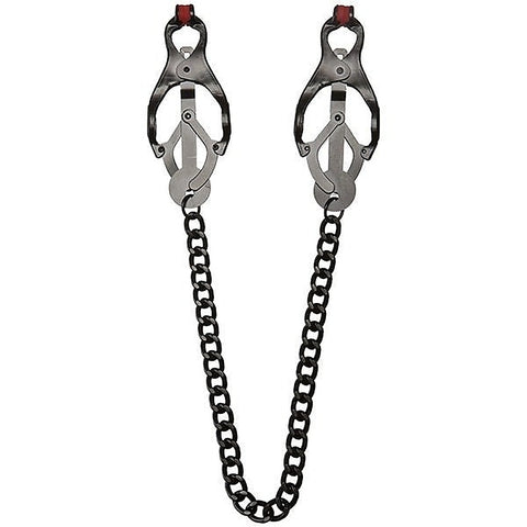 Kink Squeeze Clover Clips with Silicone Tips by Doc Johnson - Nipple and Clit Clamps
