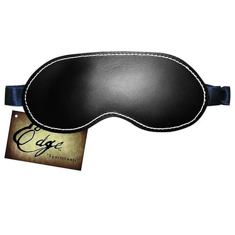 Premium Edge Leather Blindfold by Sportsheets - Masks And Blindfolds