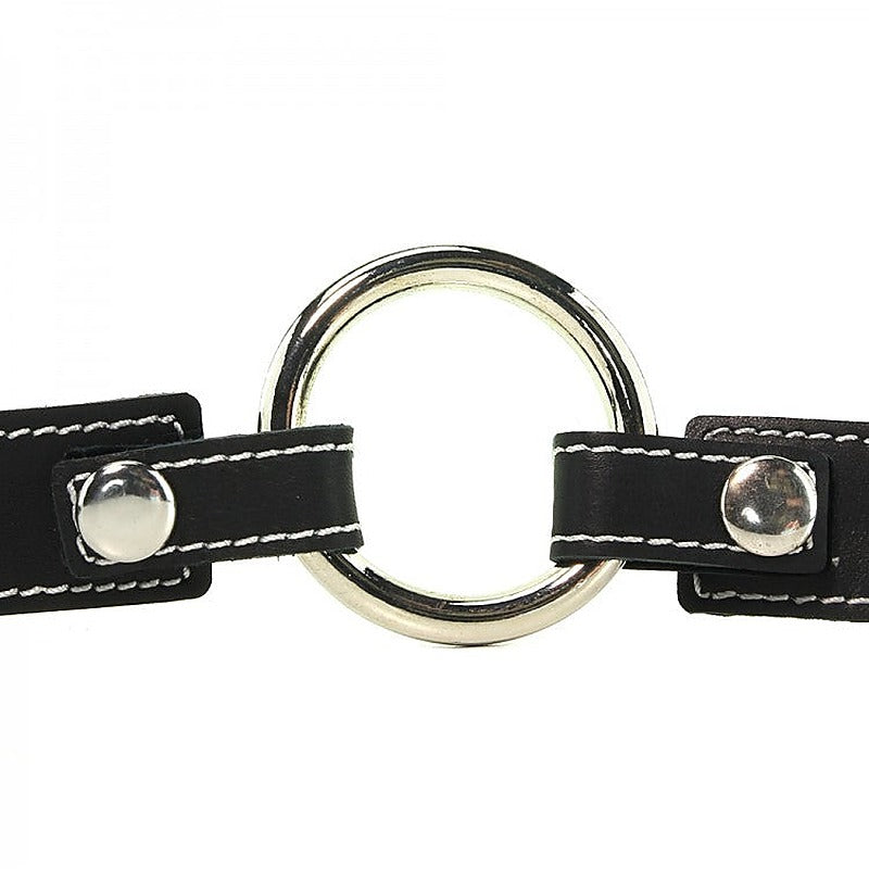 Edge Leather Seamless O-Ring Gag by Sportsheets - Bondage Gags and Bits