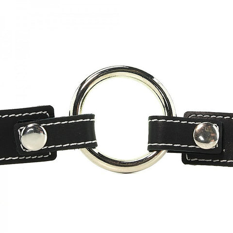 Edge Leather Seamless O-Ring Gag by Sportsheets - Bondage Gags and Bits