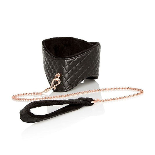 CalExotics Entice BDSM Play Posture Collar with Leash - Collars and Leads