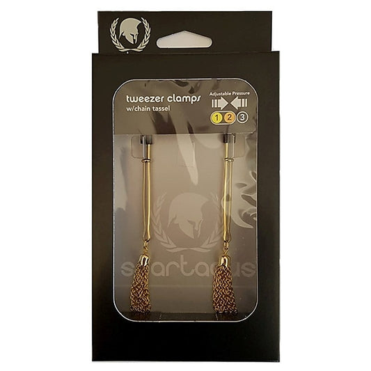 Spartacus Sensual Tweezer Clamps with Captivating Chain Tassel