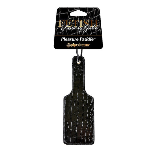 Fetish Fantasy Gold Pleasure Bondage Paddle Black - Paddles And Slappers