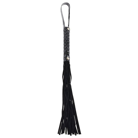 Fetish Fantasy Gold Cat O' Nine Black Leather Flogger - Whips And Crops
