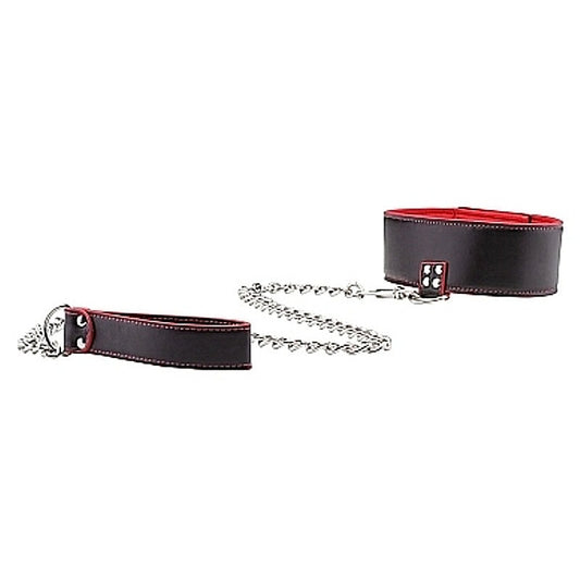 Ouch Reversible Collar with Leash by Shots Toys - Collars and Leads
