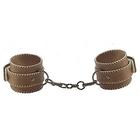 Durable Leather Ankle Restraints by Shots Toys - Cuffs and Restraints