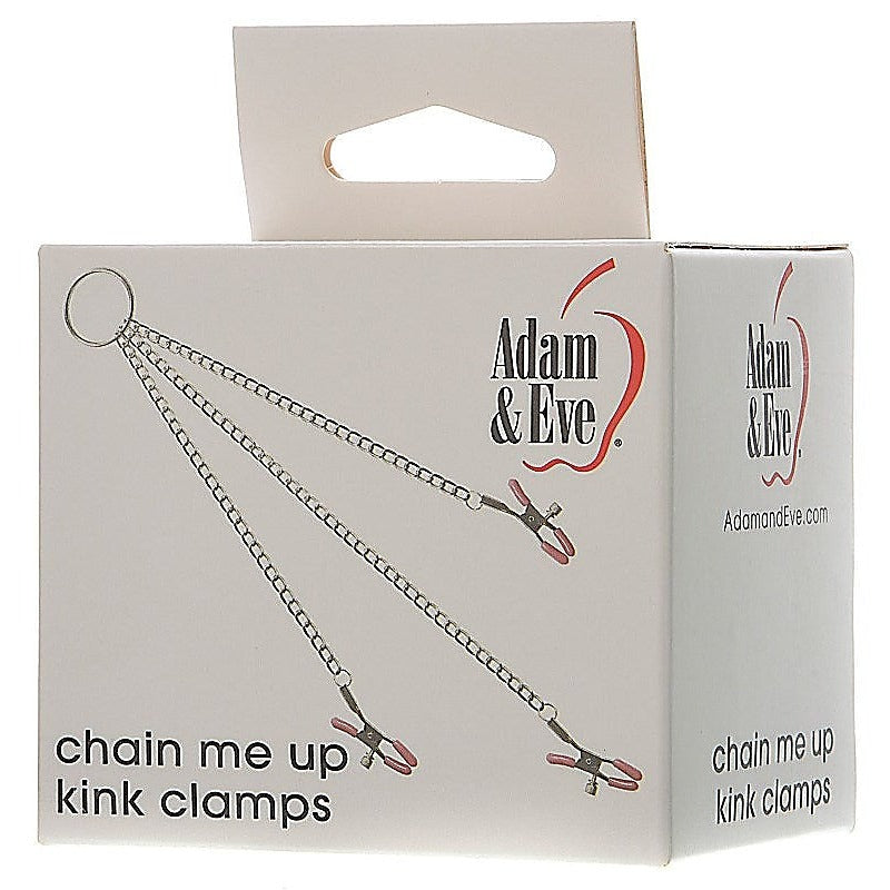 Adam and Eve Chain Me Up Kink Clamps - Nipple and Clit Clamps