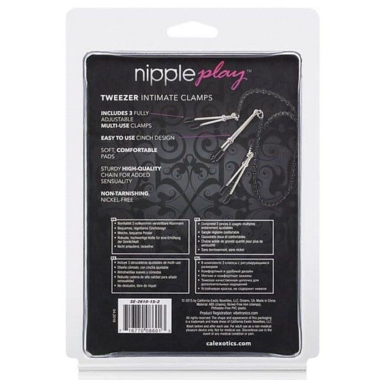 Nipple Play Tweezer Intimate Clamps by California Exotics - Nipple and Clit Clamps