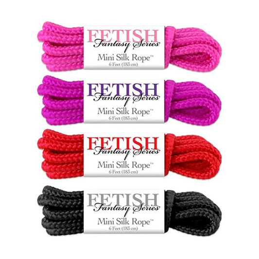 Fetish Fantasy 4 Piece Mini Silk Bondage Rope - Cuffs and Restraints