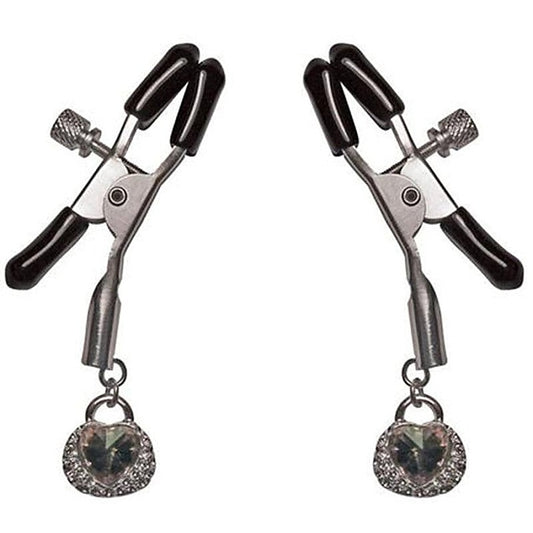 Precious Heart Nipple Clips by Sportsheets - Nipple and Clit Clamps