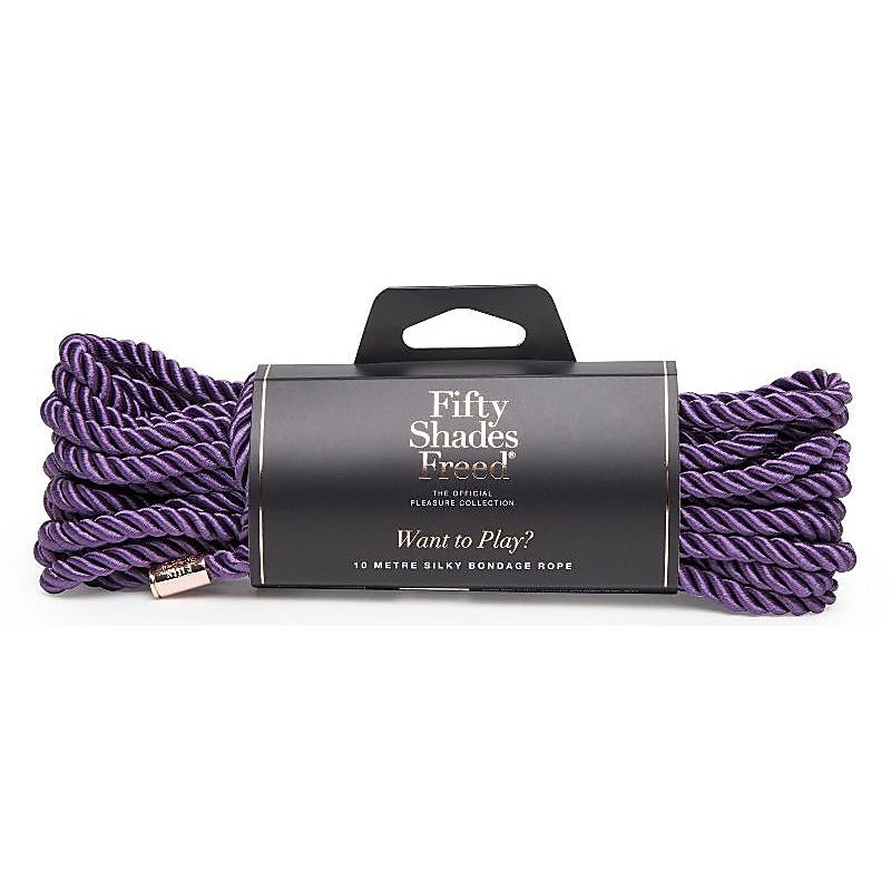 Fifty Shades Freed Want to Play 10m Silky Bondage Rope - Cuffs and Restraints