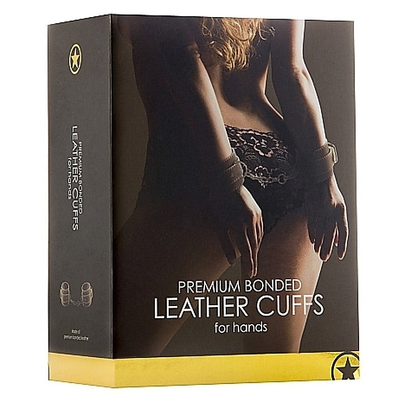 Premium Bonded Leather Cuffs for Hands by Shots Toys - Cuffs and Restraints