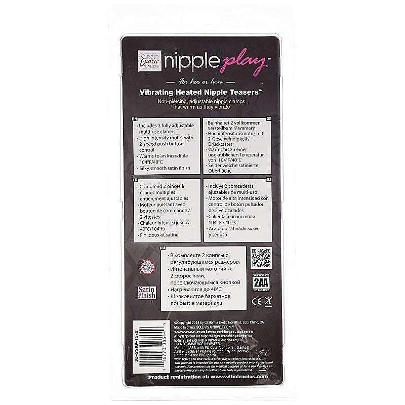 Nipple Play Vibrating Heated Nipple Teasers - Nipple and Clit Clamps