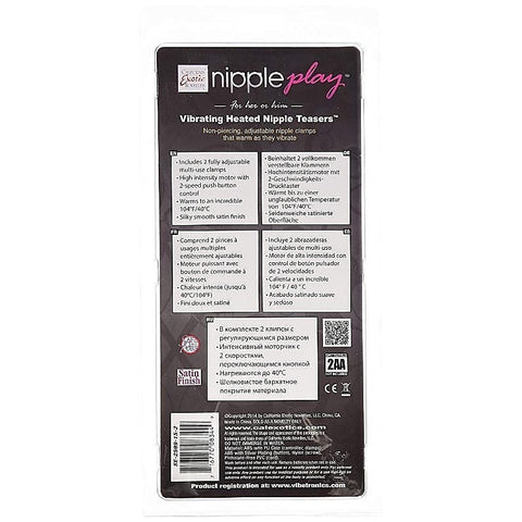 Nipple Play Vibrating Heated Nipple Teasers - Nipple and Clit Clamps