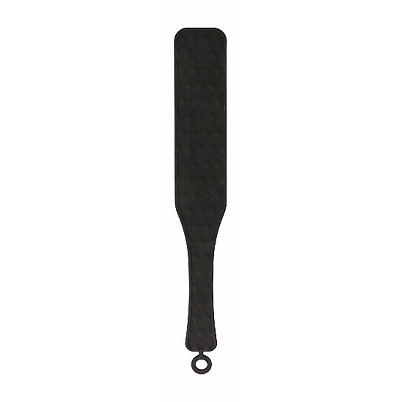 Silicone Textured Paddle Black by Shots Toys - Paddles And Slappers