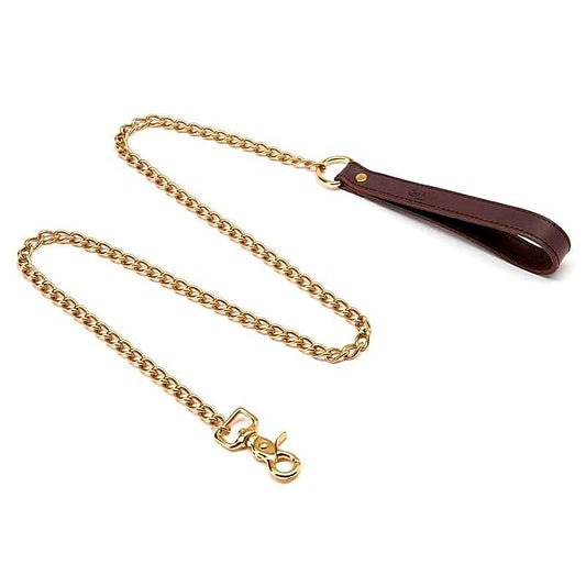 Coco de Mer Brown Leather Lead - Collars and Leads