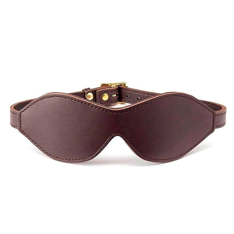 Coco de Mer Brown Leather Blindfold - Fancy Dress Ups