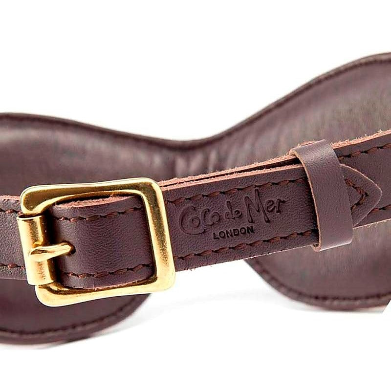 Coco de Mer Brown Leather Blindfold - Fancy Dress Ups
