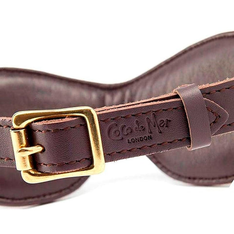 Coco de Mer Brown Leather Blindfold - Fancy Dress Ups