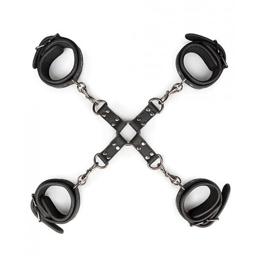 Easytoys Fetish Ankle and Wrist Cuffs and Hogtie Set - Cuffs and Restraints