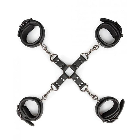 Easytoys Fetish Ankle and Wrist Cuffs and Hogtie Set - Cuffs and Restraints