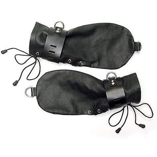 KinkLab Leather Bondage Mittens