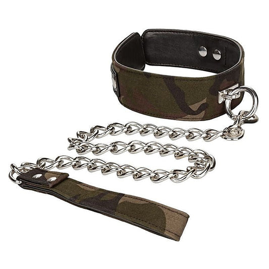 Colt Camo Fetish Play Collar and Leash - Collars and Leads