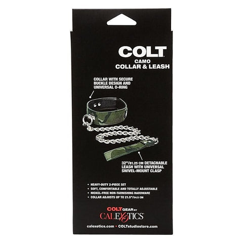 Colt Camo Fetish Play Collar and Leash by California Exotics - Collars and Leads