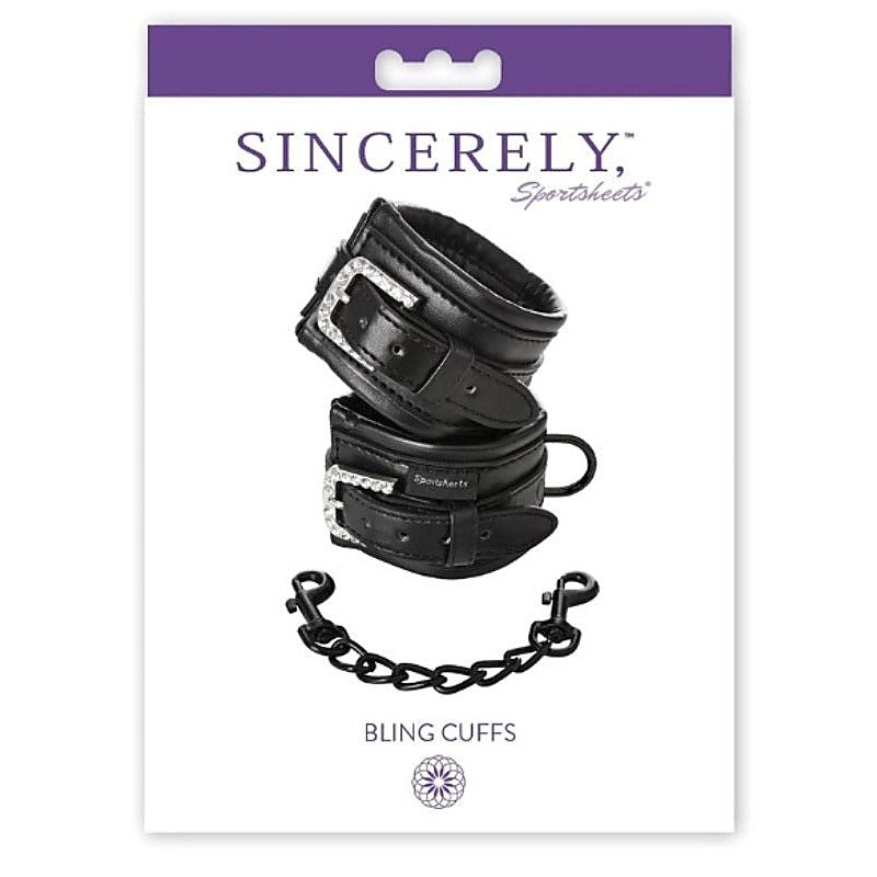 Premium Sincerely Bling Cuffs by Sportsheets - Cuffs and Restraints