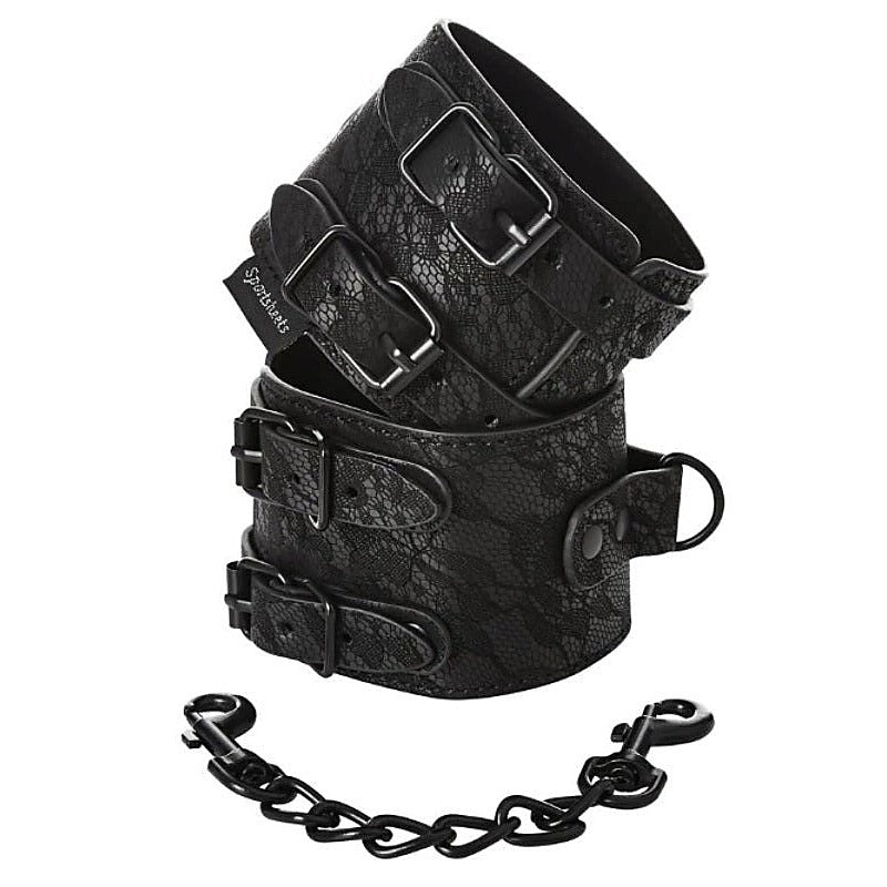 Sincerely Lace Double Strap Handcuffs by Sportsheets - Cuffs and Restraints