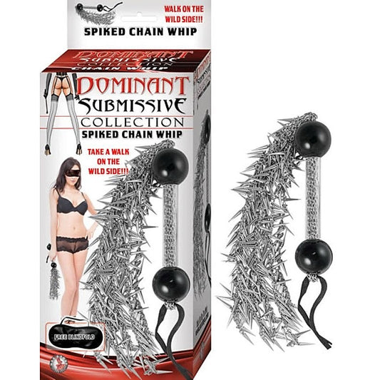 Dominant Submissive Collection Spiked Chain Whip - Whips And Crops