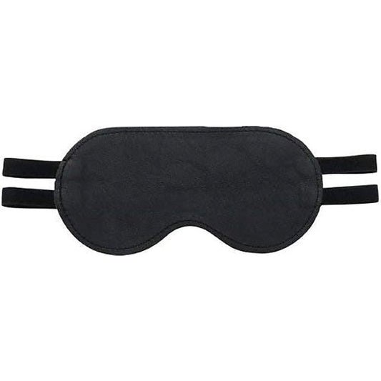 Spartacus Soft Leather Contour Blindfold with Double Straps