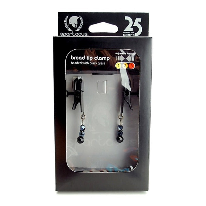 Luxurious Glass Bead Nipple Clamps by Spartacus - Nipple and Clit Clamps