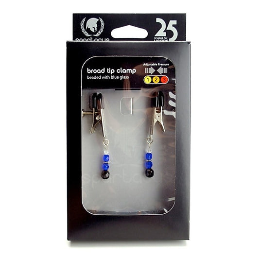 Spartacus Luxurious Glass Bead Nipple Clamps - Adjustable Sensual Delight