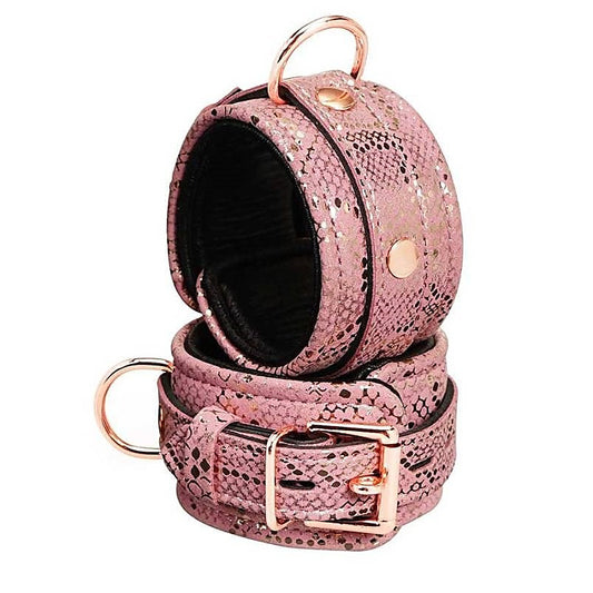 Spartacus Pink Snake Microfiber Wrist Cuffs
