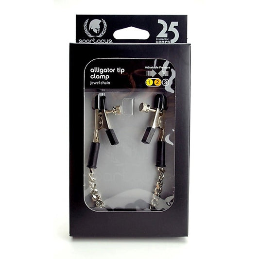 Spartacus Adjustable Alligator Clamps with Jewel Chain