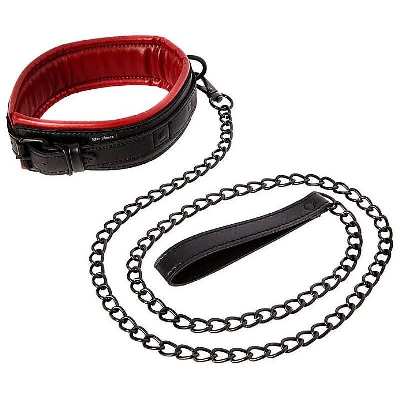 Premium Saffron Leash and Collar by Sportsheets - Collars and Leads