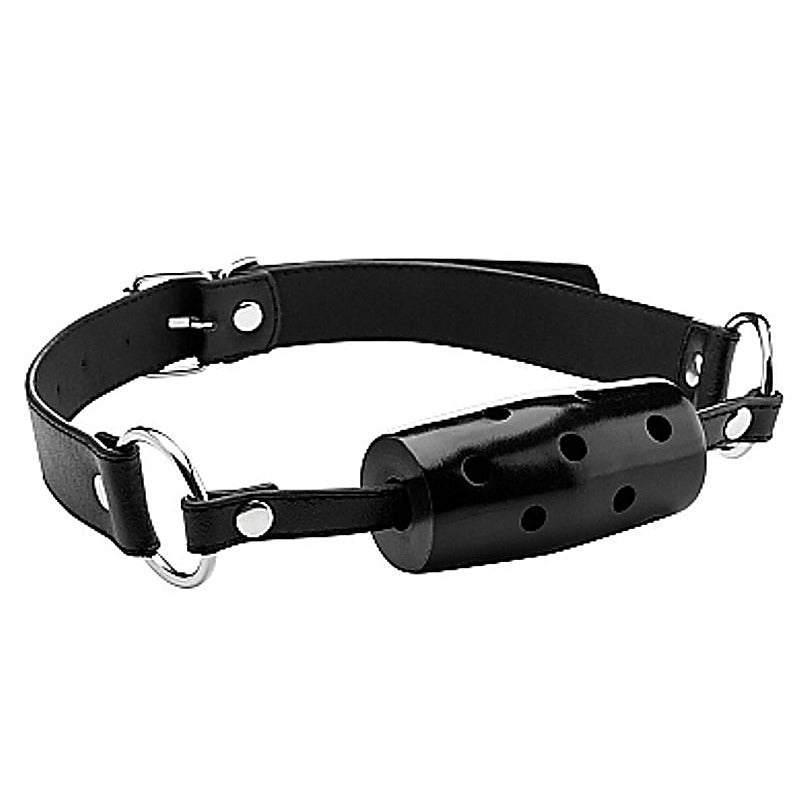 Professional-Grade Cylinder Gag by Shots Toys - Bondage Gags and Bits