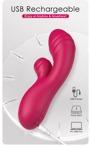 Party Up DALIDA USB Rechargeable Rabbit Vibrator - Rabbit Vibrators