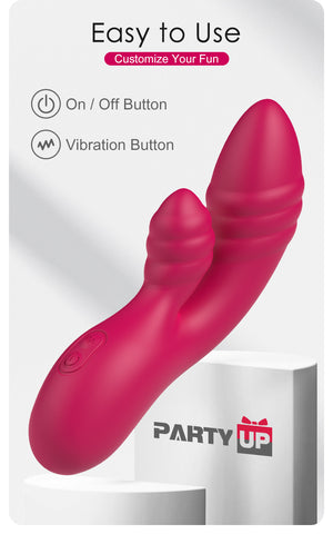 Party Up DALIDA USB Rechargeable Rabbit Vibrator - Rabbit Vibrators