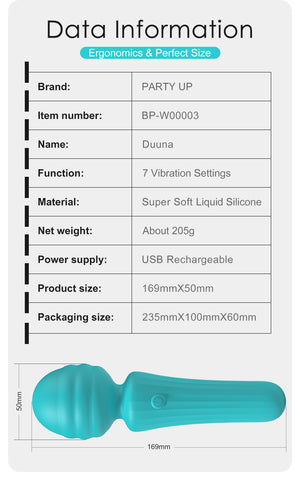 Party Up DUUNA Rechargeable Body Wand Massager - Body Wands