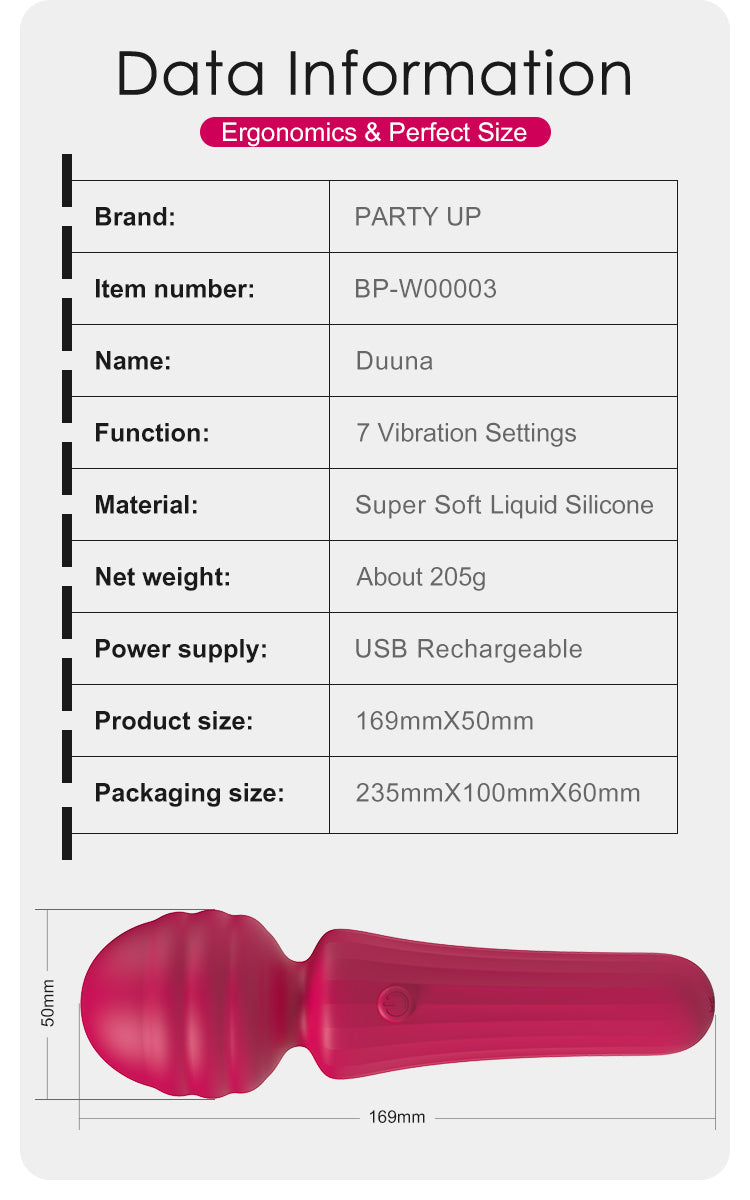 Party Up DUUNA Rechargeable Body Wand Massager Body Wands