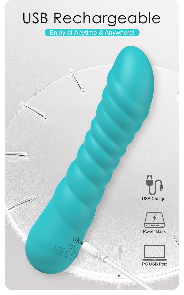 Party Up JAYLEI USB Rechargeable G-Spot Vibrator Teal G-Spot Vibrators